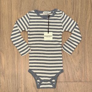 Striped Blue and White Kids One Piece